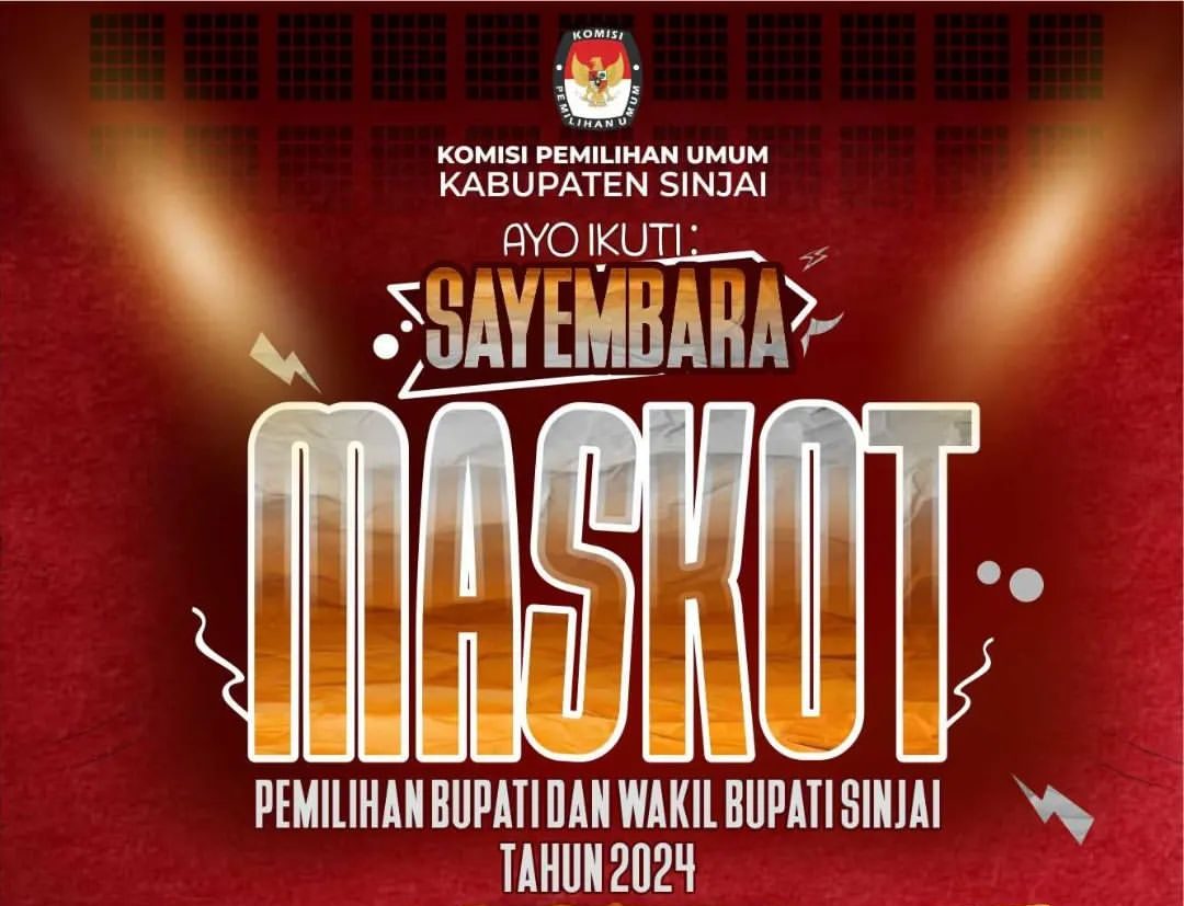 Flyer Sayembara Maskot Pilkada Sinjai 2024